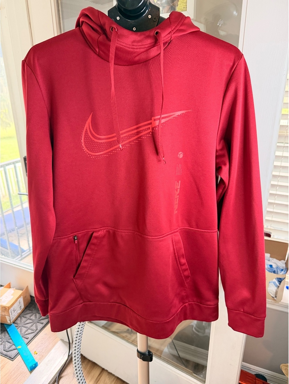 Nike red pullover hoodie